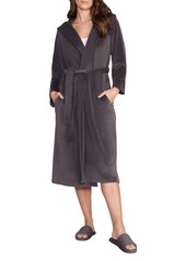 barefoot dreams LuxeChic Hooded Velour Robe