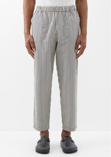 Barena Venezia - Bioto Bastoncino Striped Cotton-blend Trousers - Mens - Navy Stripe