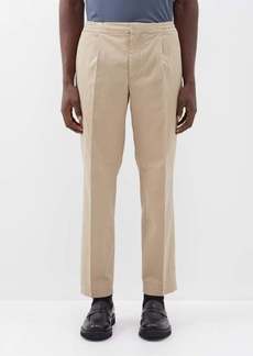 Barena Venezia - Ghia Pleated Cotton-blend Trousers - Mens - Beige