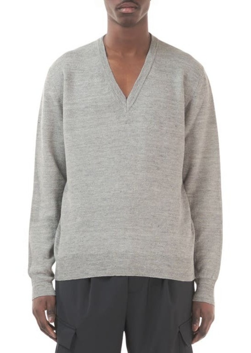 Barena Venezia Vignal Linen & Cotton V-Neck Sweater