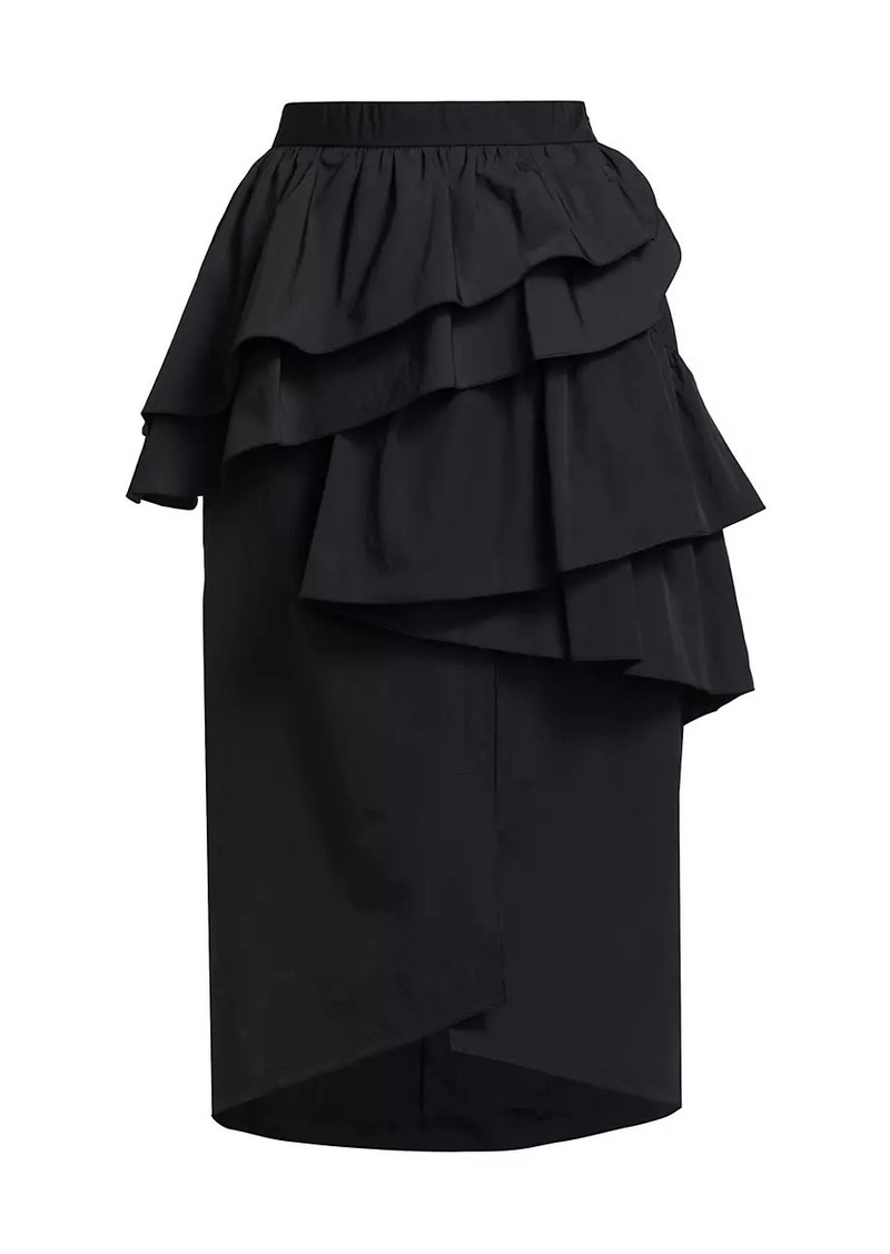 Barneys New York Asymmetric Ruffled Parachute Midi-Skirt