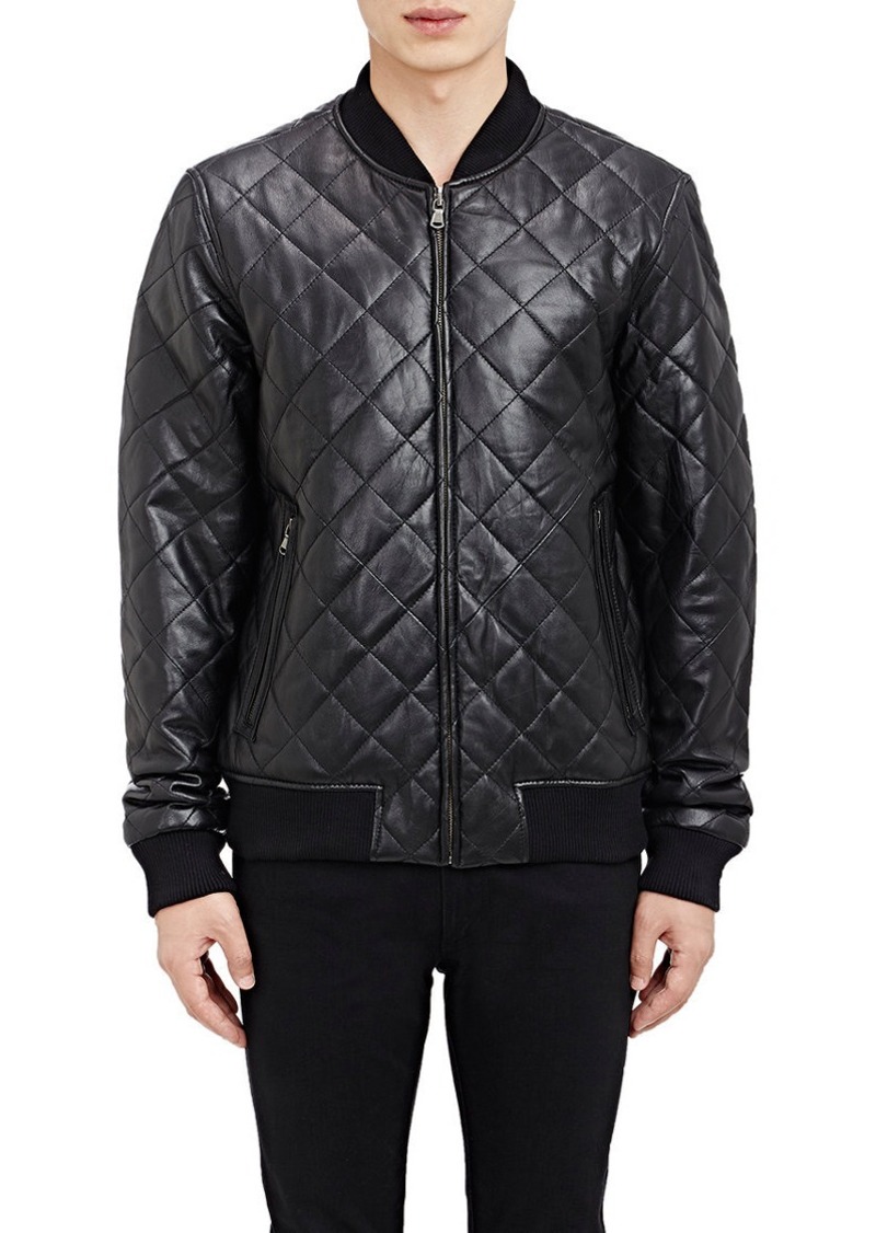 Barneys New York Barneys New York Quilted Leather Bomber Jacket | Outerwear
