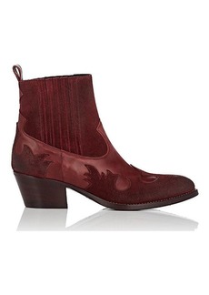 Barneys New York Women's Leather & Suede Western Ankle Boots
