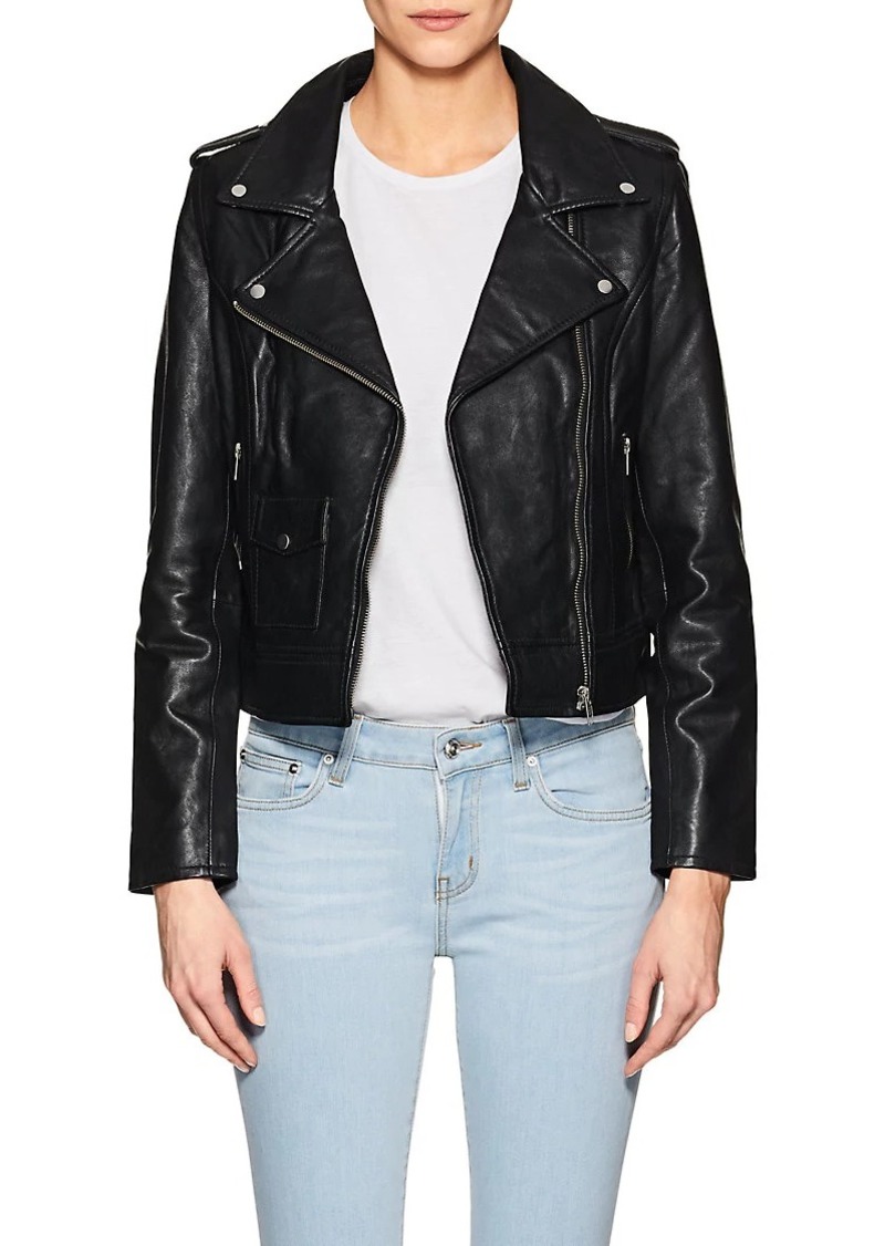 Barneys New York Women's Leather Moto Jacket 