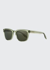 Barton Perreira Men's Coltrane Square Acetate Polarized Sunglasses  Green