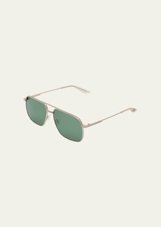 Barton Perreira x 007 Men's Royale Double-Bridge Titanium Aviator Sunglasses