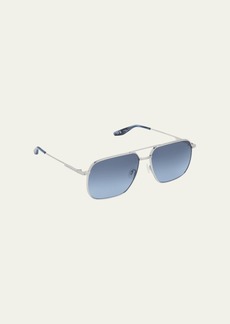Barton Perreira x 007 Men's Royale Double-Bridge Titanium Aviator Sunglasses
