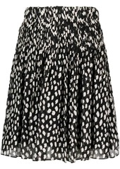 ba&sh abstract-print high-waisted skirt