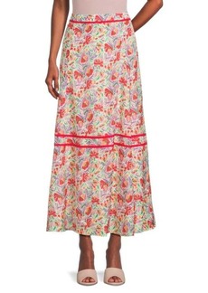 ba&sh Aliya Floral Maxi Skirt