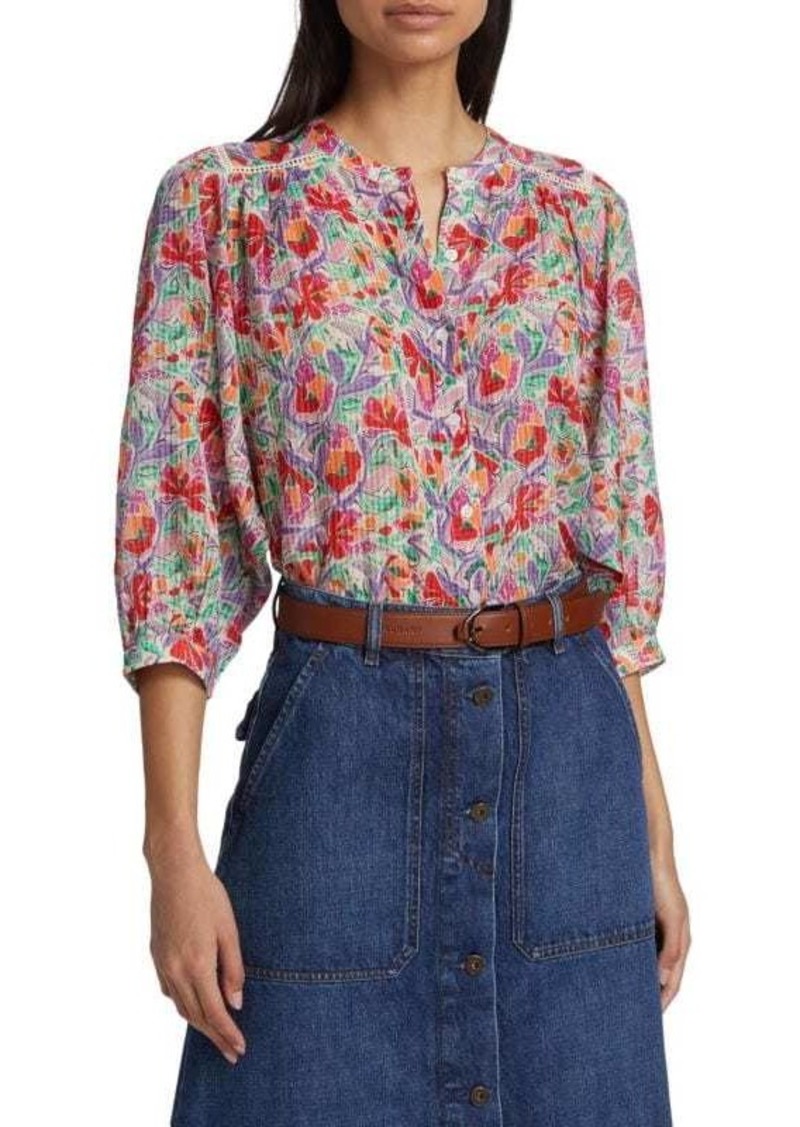 ba&sh Amedee Boxy Floral Top