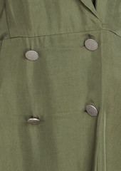 Ba&sh - Arya double-breasted washed cupro mini dress - Green - 1