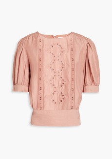 Ba&sh - Bacary cutout broderie anglaise top - Pink - 0