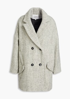 Ba&sh - Charly double-breasted wool-blend bouclé coat - Gray - 0