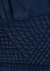 Ba&sh - Cropped ruffled cotton top - Blue - 0
