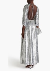 Ba&sh - Dara open-back ruched metallic fil coupé maxi dress - Metallic - 1