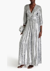 Ba&sh - Dara open-back ruched metallic fil coupé maxi dress - Metallic - 1