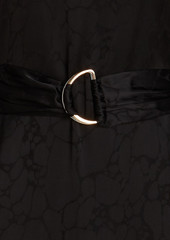 Ba&sh - Doha belted satin-jacquard mini dress - Black - 0