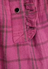 Ba&sh - Fatsy checked cotton blouse - Purple - 0