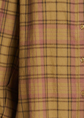 Ba&sh - Fergus ruffled checked cotton-flannel shirt - Brown - 0