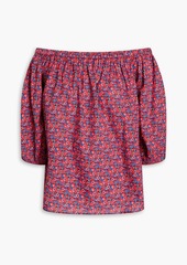 Ba&sh - Fustave off-the-shoulder floral-print cotton-poplin shirt - Pink - 1