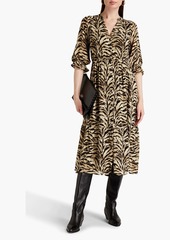 Ba&sh - Iriz jacquard midi shirt dress - Animal print - 0