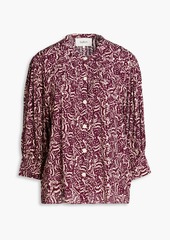 Ba&sh - Lio pintucked printed crepe blouse - Purple - 2