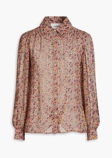 Ba&sh - Maxence gathered floral-print georgette shirt - Neutral - 0