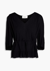 Ba&sh - Noma crinkled crepe blouse - Black - 0