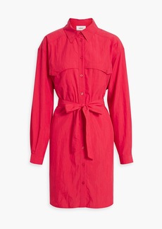 Ba&sh - Pearl belted Lyocell-blend poplin mini shirt dress - Red - 0