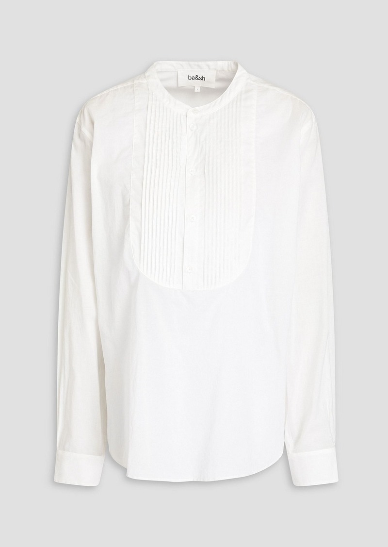 Ba&sh - Pintucked cotton blouse - White - 0