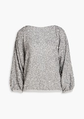 Ba&sh - Sao cropped sequined stretch-tulle top - Metallic - 0
