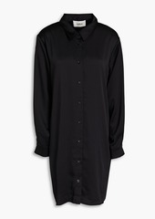 Ba&sh - Satin-crepe mini shirt dress - Black - 0