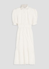 Ba&sh - Selya broderie anglaise cotton midi shirt dress - White - 0