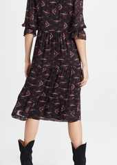 BA&SH Beth printed cotton-blend voile mini dress