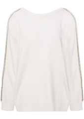 Ba&sh Woman Delhia Embellished Wool And Cashmere-blend Sweater Ivory