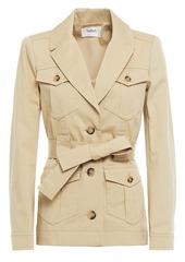 Ba&sh - Muse belted cotton-blend gabardine field jacket - Neutral - 0