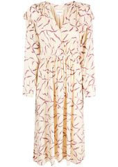 ba&sh Candice abstract-print midi dress