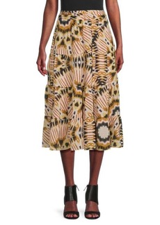 ba&sh Claren Tiered Midi Skirt