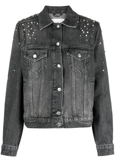 ba&sh crystal-studded stonewash jacket