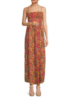 ba&sh Floral Shirred Maxi Dress