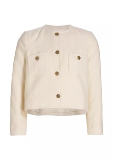 ba&sh Meredith Tweed Cotton-Blend Jacket