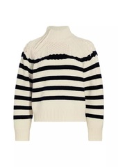 ba&sh Palo Crochet Stripe Sweater