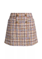 ba&sh Plaid A-Line Miniskirt
