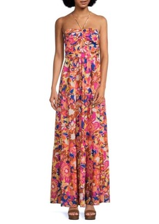 ba&sh Safia Floral Halterneck Maxi Dress