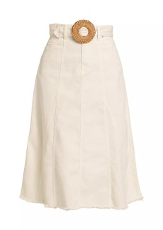 ba&sh Tinna Tie-Waist A-Line Midi-Skirt