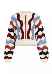 ba&sh Weber Wool Wave-Knit Sweater