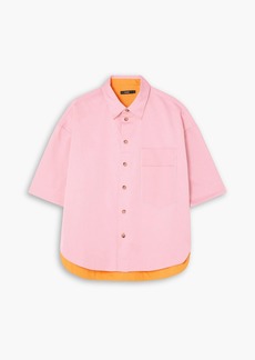 Bassike - Cotton-blend twill shirt - Pink - 2