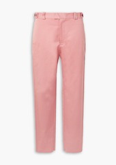 Bassike - Cotton-blend twill straight-leg pants - Pink - 0