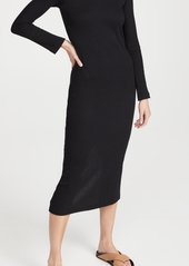 Bassike Raised Neck Rib Knit Dress