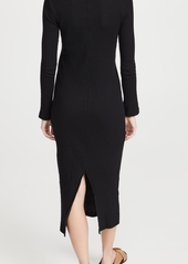 Bassike Raised Neck Rib Knit Dress